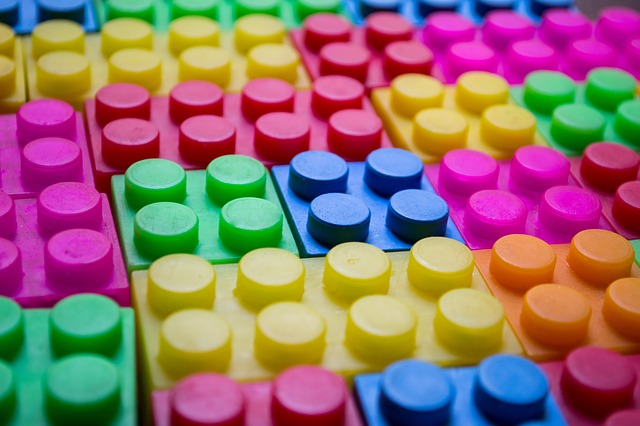 colorful plastic bricks