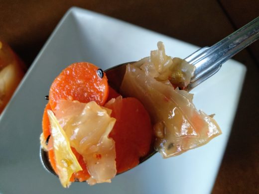Fermented cabbage and carrots